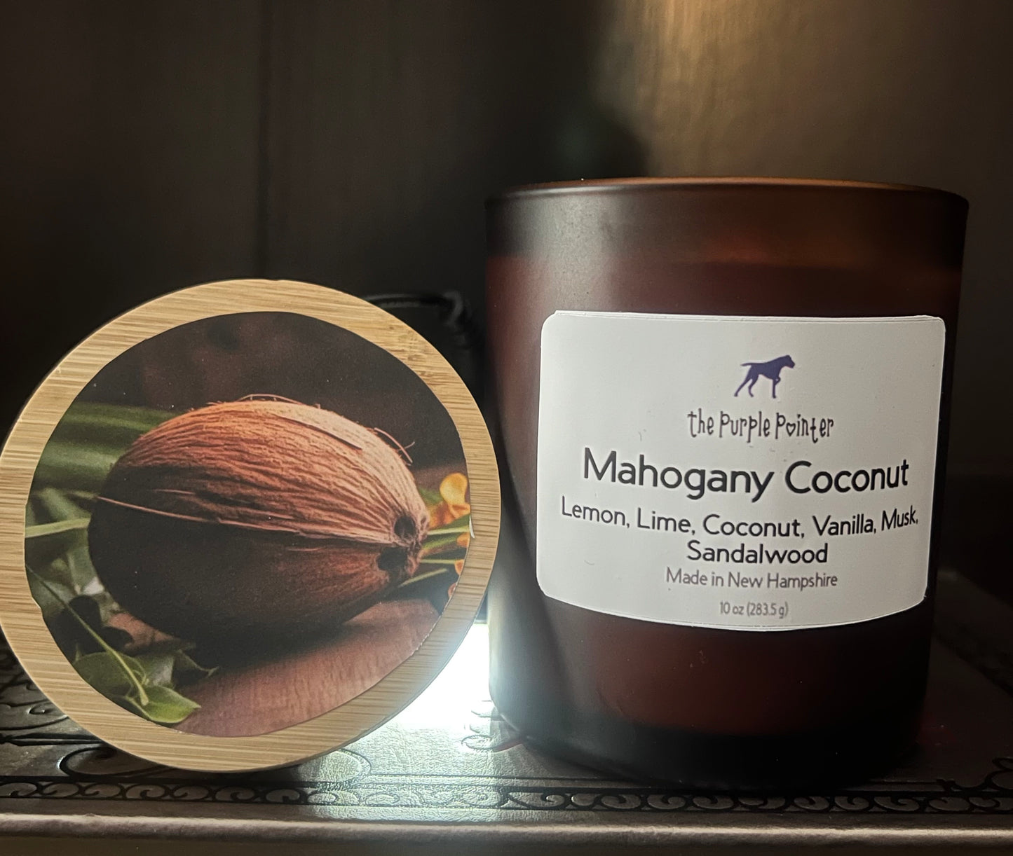 Mahogany Coconut 10 oz candle